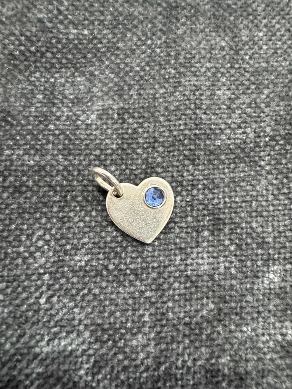Pandora silver birthstone heart dangle charm